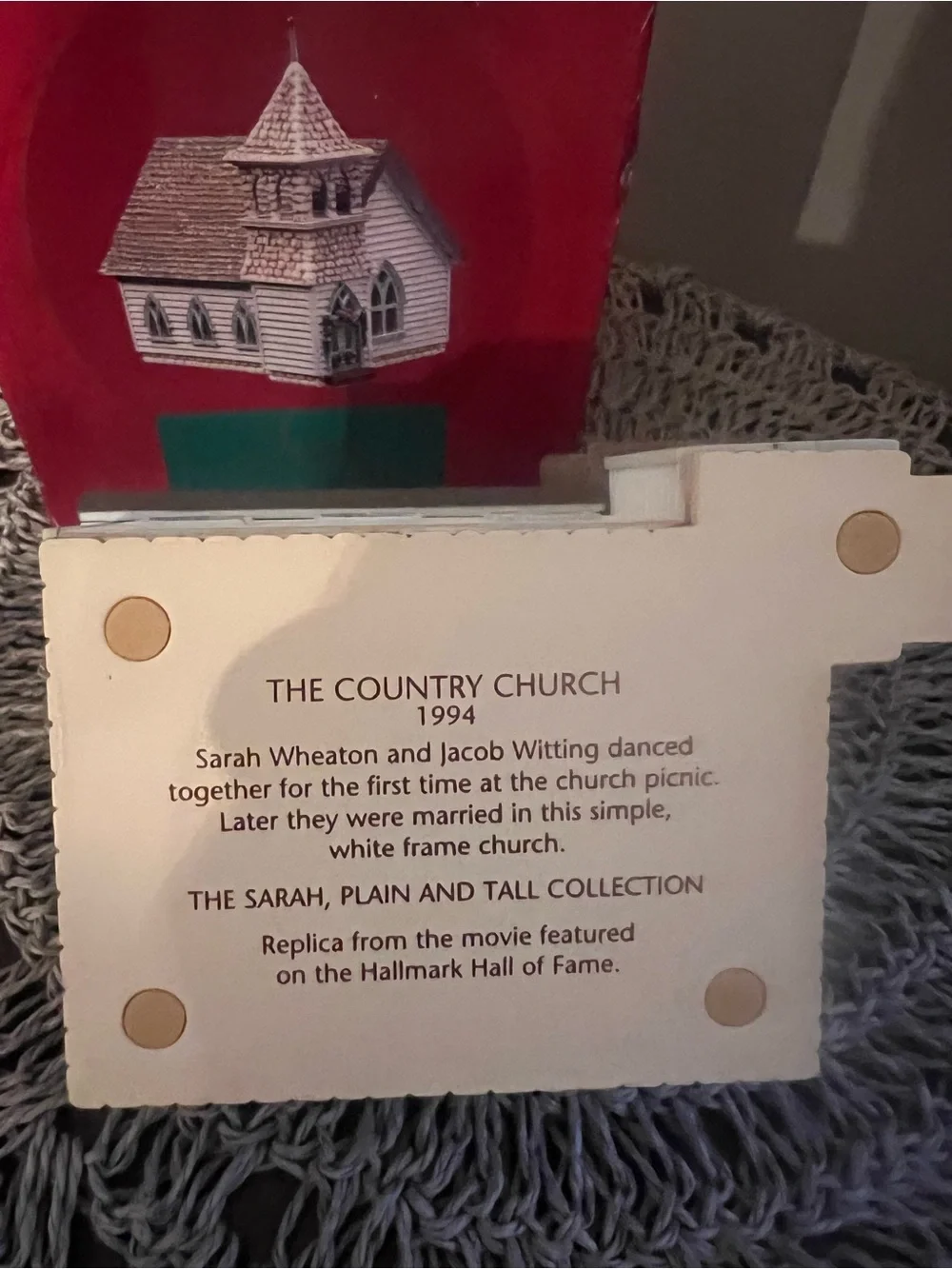 Hallmark Sarah Plain and Tall Country Holiday Church Figurine - movie Wheaton